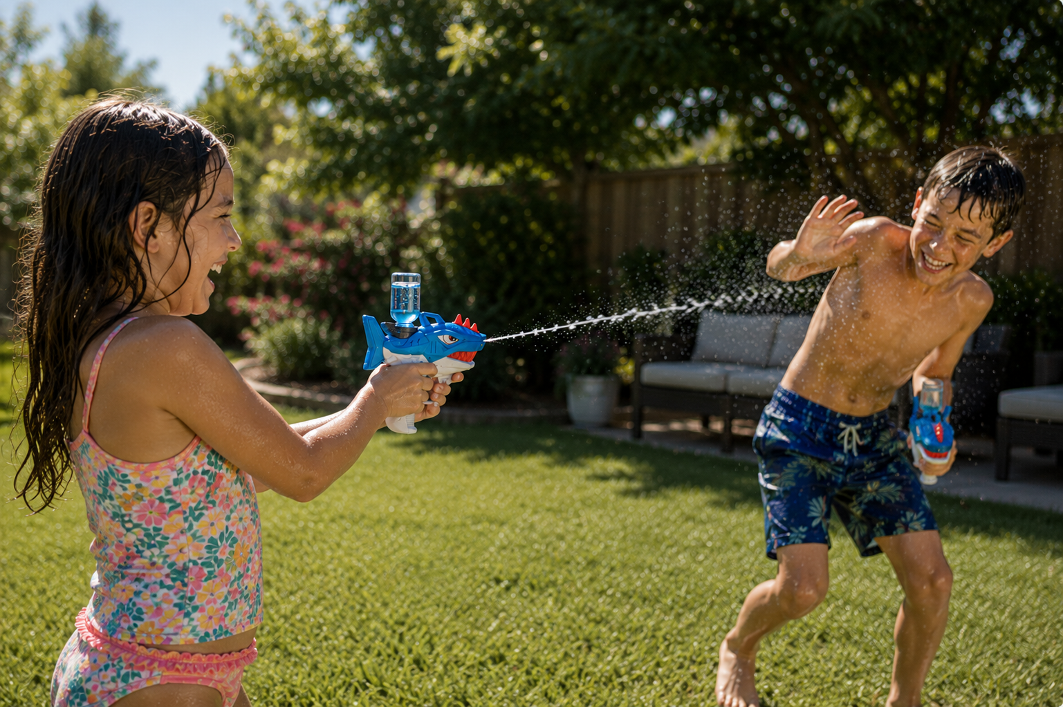 Shark Automatic Squirt Gun — The water fight weapon they'll never put down