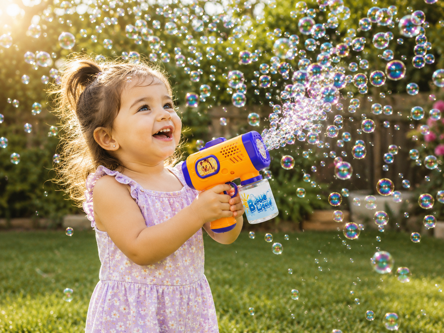 Automatic Bubble Gun for Kids — Hundreds of bubbles per minute, zero effort