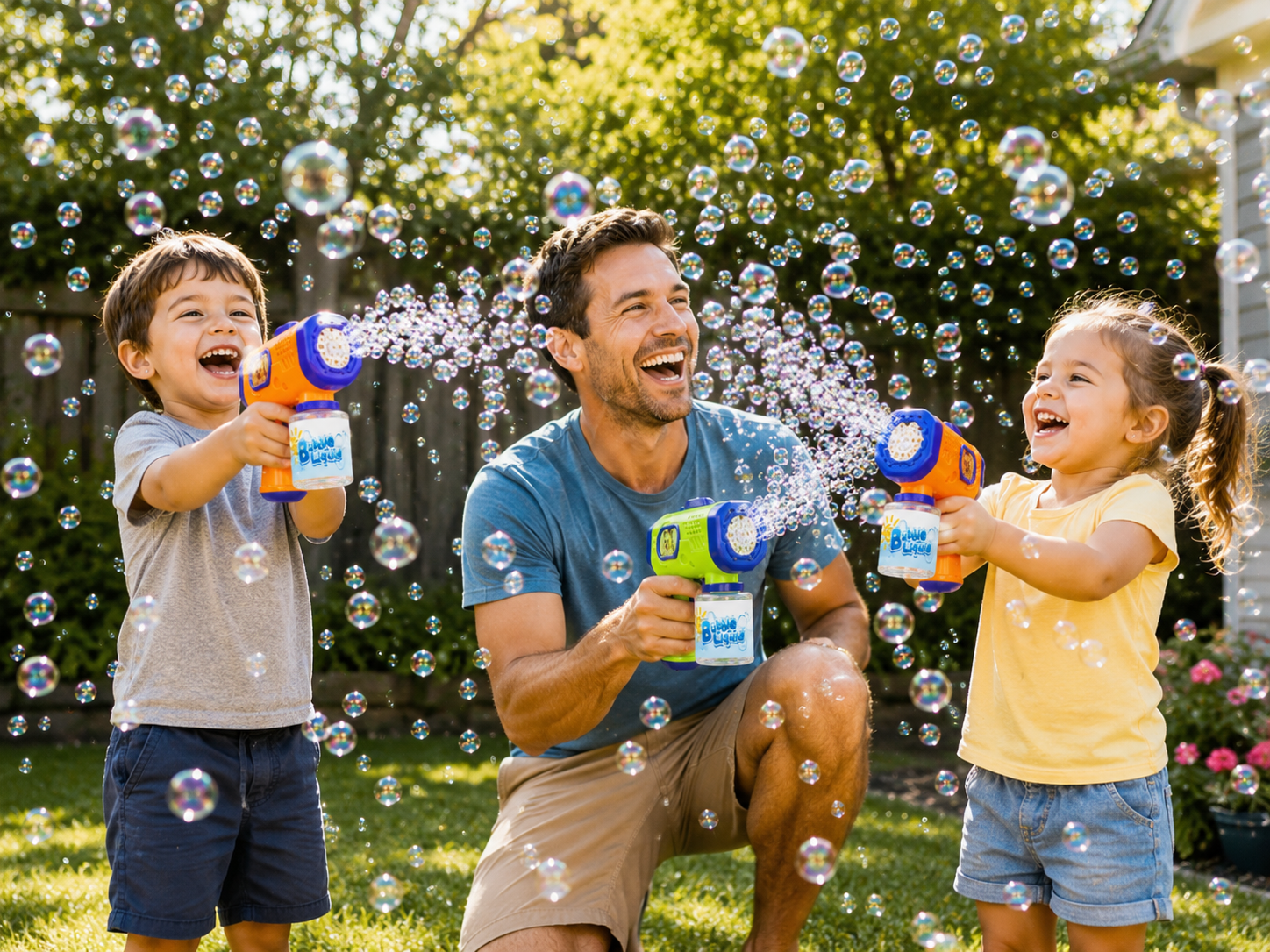Automatic Bubble Gun for Kids — Hundreds of bubbles per minute, zero effort