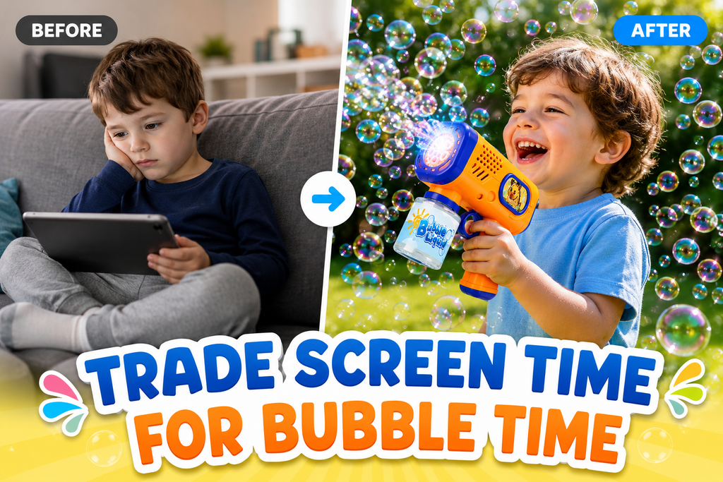 Automatic Bubble Gun for Kids — Hundreds of bubbles per minute, zero effort