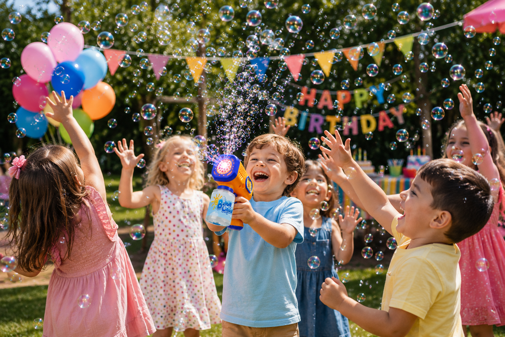 Automatic Bubble Gun for Kids — Hundreds of bubbles per minute, zero effort
