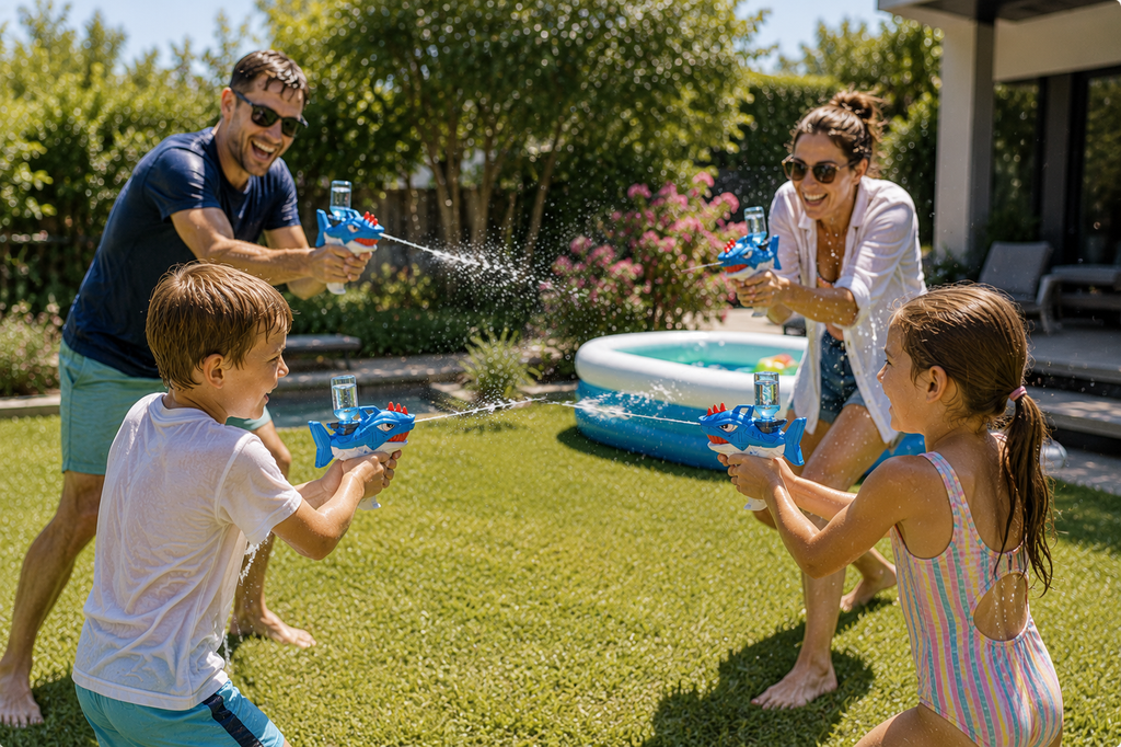 Shark Automatic Squirt Gun — The water fight weapon they'll never put down