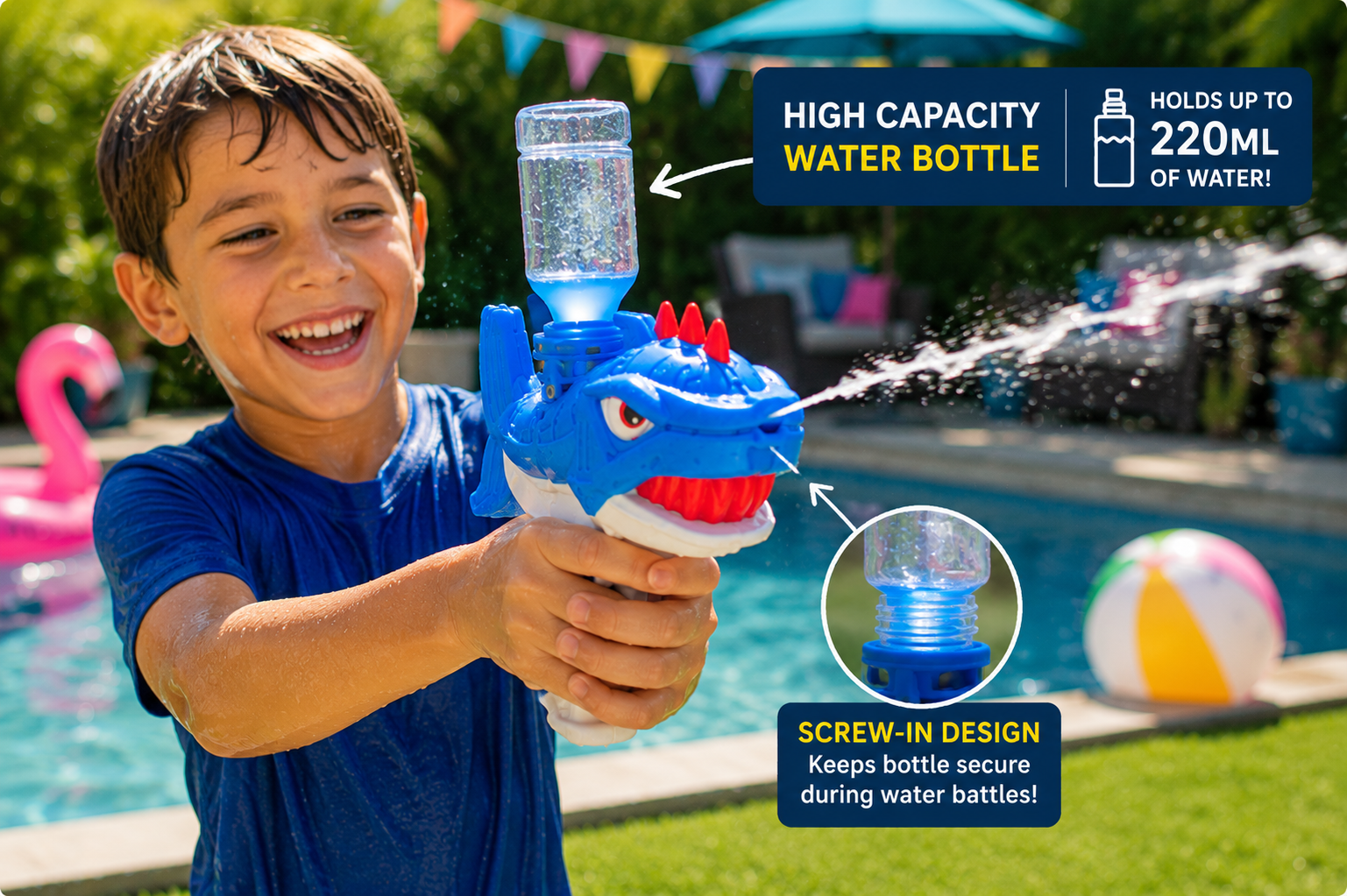 Shark Automatic Squirt Gun — The water fight weapon they'll never put down