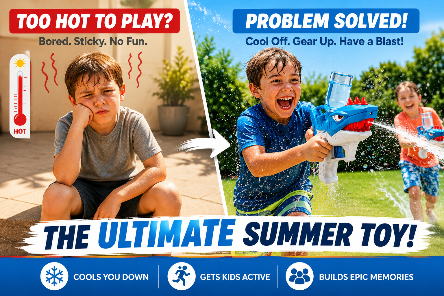 Shark Automatic Squirt Gun — The water fight weapon they'll never put down
