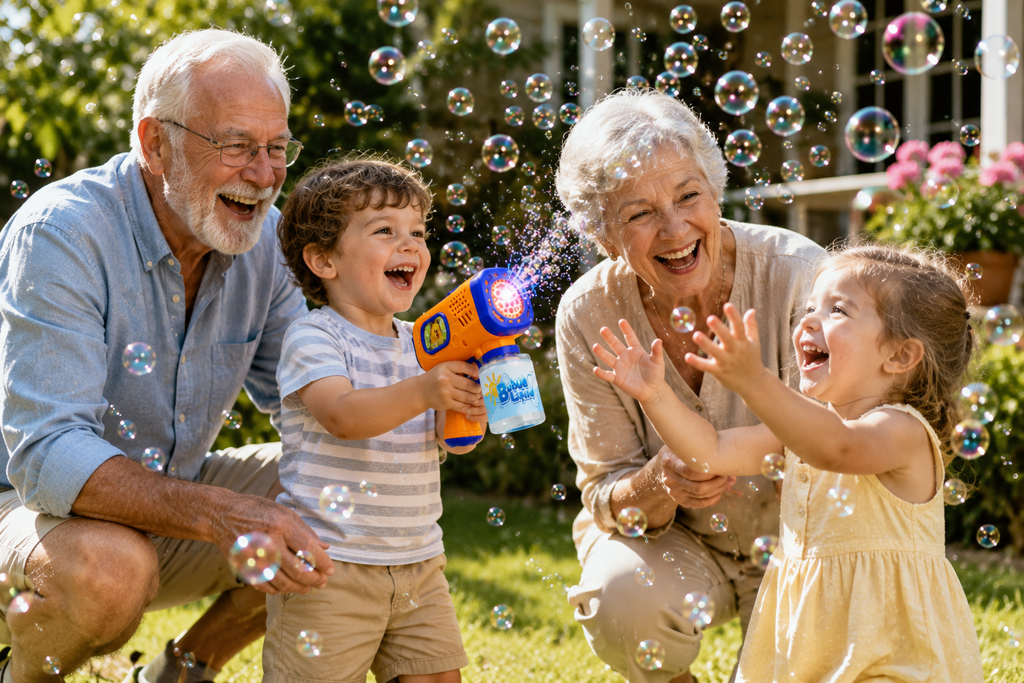 Automatic Bubble Gun for Kids — Hundreds of bubbles per minute, zero effort