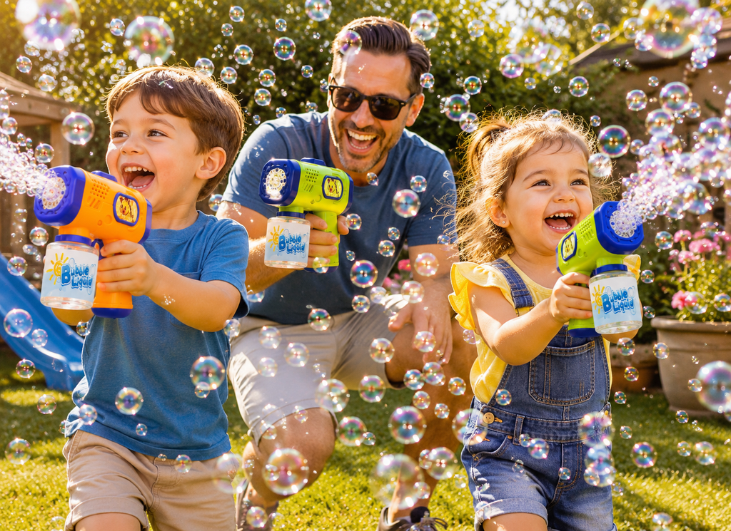Automatic Bubble Gun for Kids — Hundreds of bubbles per minute, zero effort